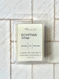 A package of 'Egyptian Mirage' wax melts by michi bar soaps with the scent description 'amaretto, oud, tonka bean' on a white background.